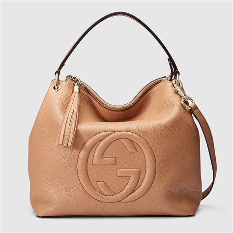 sac à main gucci moyen|Gucci leather shoulder bag.